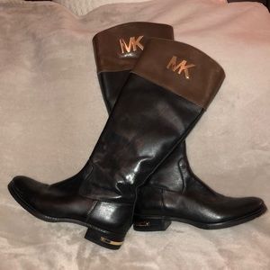 Michael Kors Harland Leather Riding Boots